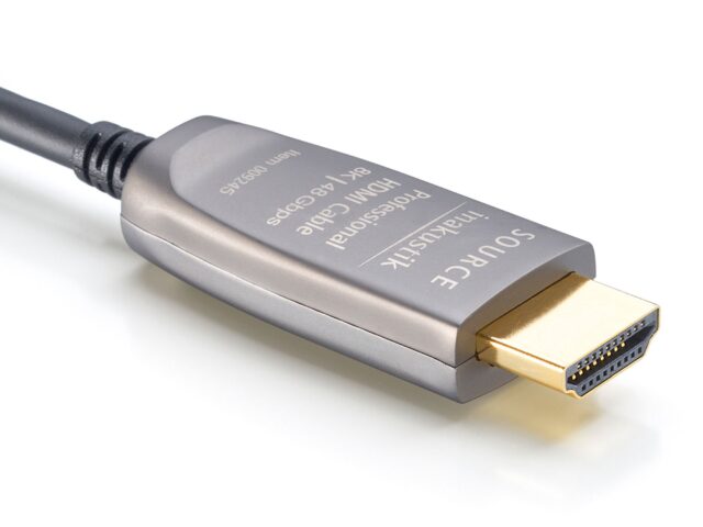 Optisk HDMI-kabel - 10K, HDMI 2.1, 48 Gbps, opptil 100m - Inakustik