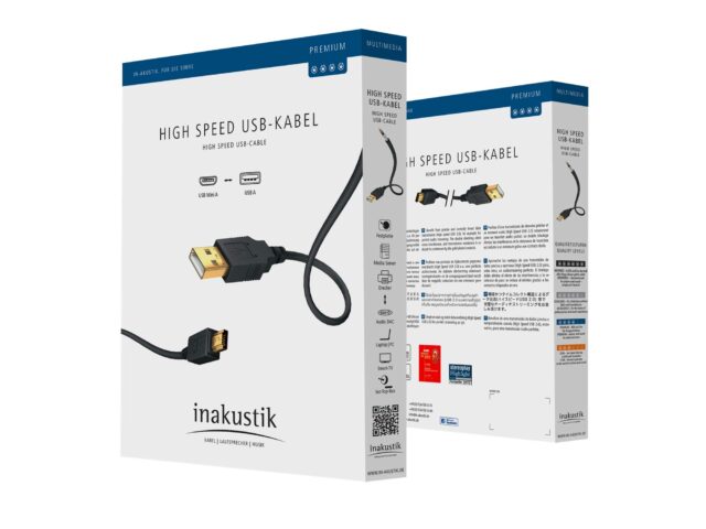USB-kabel (A-B micro) - Premium - Inakustik