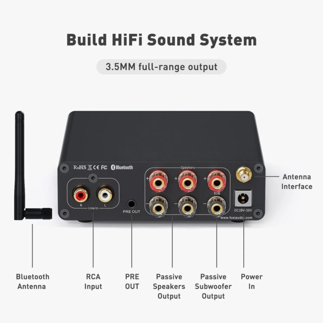 Fosi BT30D Pro integrert forsterker med DAC og Bluetooth
