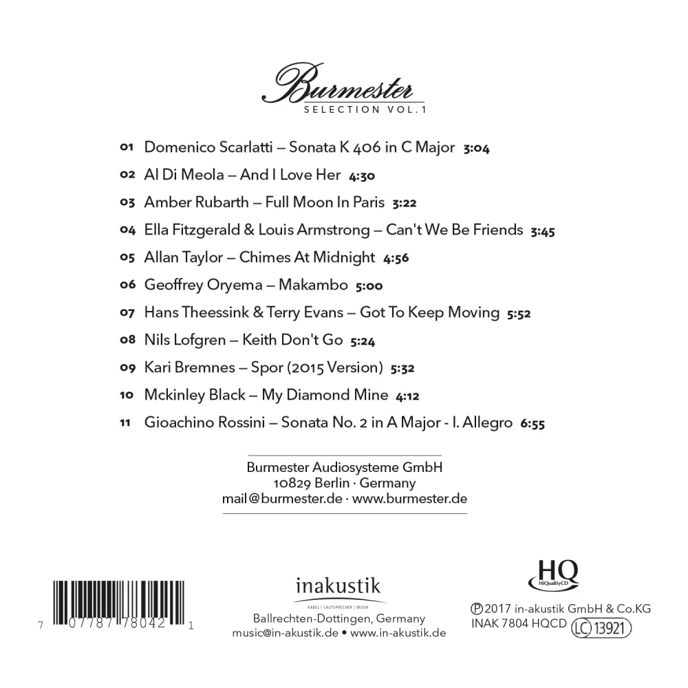 Burmester Selection - Brand Compiliation - HQCD - Bilde 2